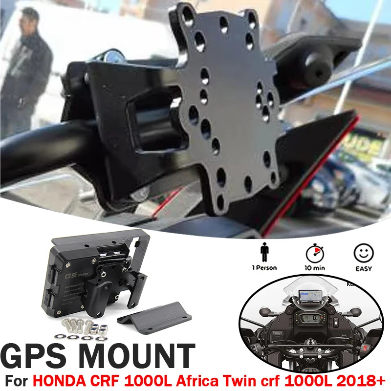 

For HONDA CRF 1000L Africa Twin crf 1000l 2018+ Motorcycle Front Phone Stand Holder Smartphone Phone GPS Navigaton Plate Bracket