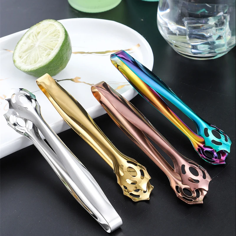 الفولاذ المقاوم للصدأ آيس كيوب كليب القهوة السكر المشبك الشواء اللحوم الخبز ملقط طعام بار أواني المطبخ #1