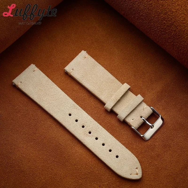 خمر الجلد المدبوغ جلد طبيعي أشرطة ساعات اليد 18 مللي متر 20 مللي متر 22 مللي متر سوار حزام الإفراج السريع حزام الساعات للرجال النساء معصمه