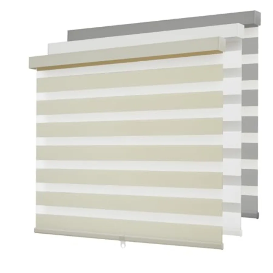 

Cordless Zebra Blinds for Windows, Free-Stop Roller Zebra Shades, Light Filtering Blinds for Indoor windows with Upgraded Casse