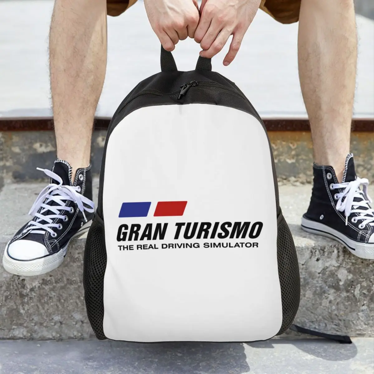 

Gran Turismo Backpack Hot Sale Daypack Large Capacity Children BookBag School Bag Shoulder Bags for Men Women