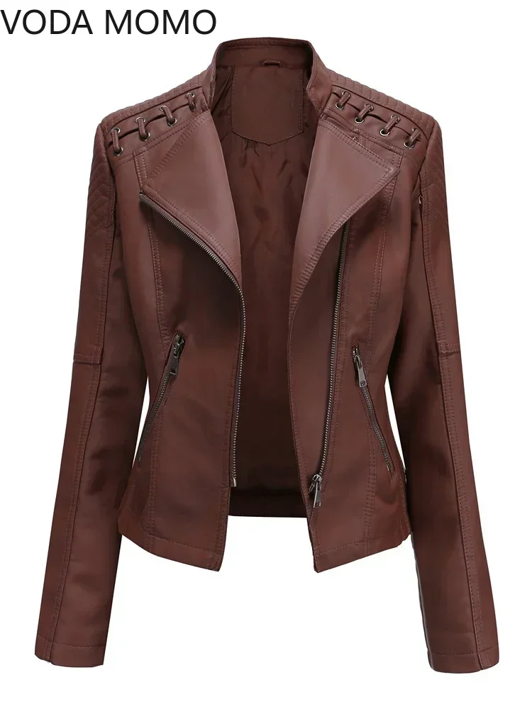 12色展開 S-4XL 新作 秋冬 レディース ショート丈 フェイクPUジャケット スリム ファッション パンク アウター ライダースジャケット カジュアルコート