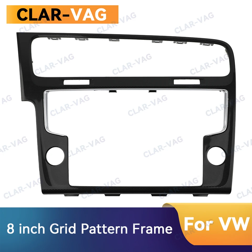 

OEM 8 inch Piano Black Grid Pattern MIB Radio Frame Panel Plates Decorative Frame for VW Golf 7 7.5 MK7 MK7.5 Screen Panel