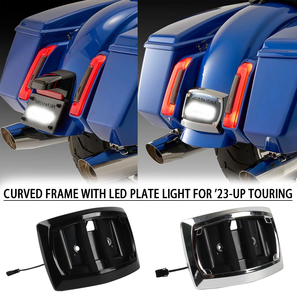 2025 New Motorcycle CURVED FRAME WITH LED PLATE LIGHT FOR Harley CVO Road Glide ST FLRXSTSE Street Glide Ultra FLHXU FLHXSE