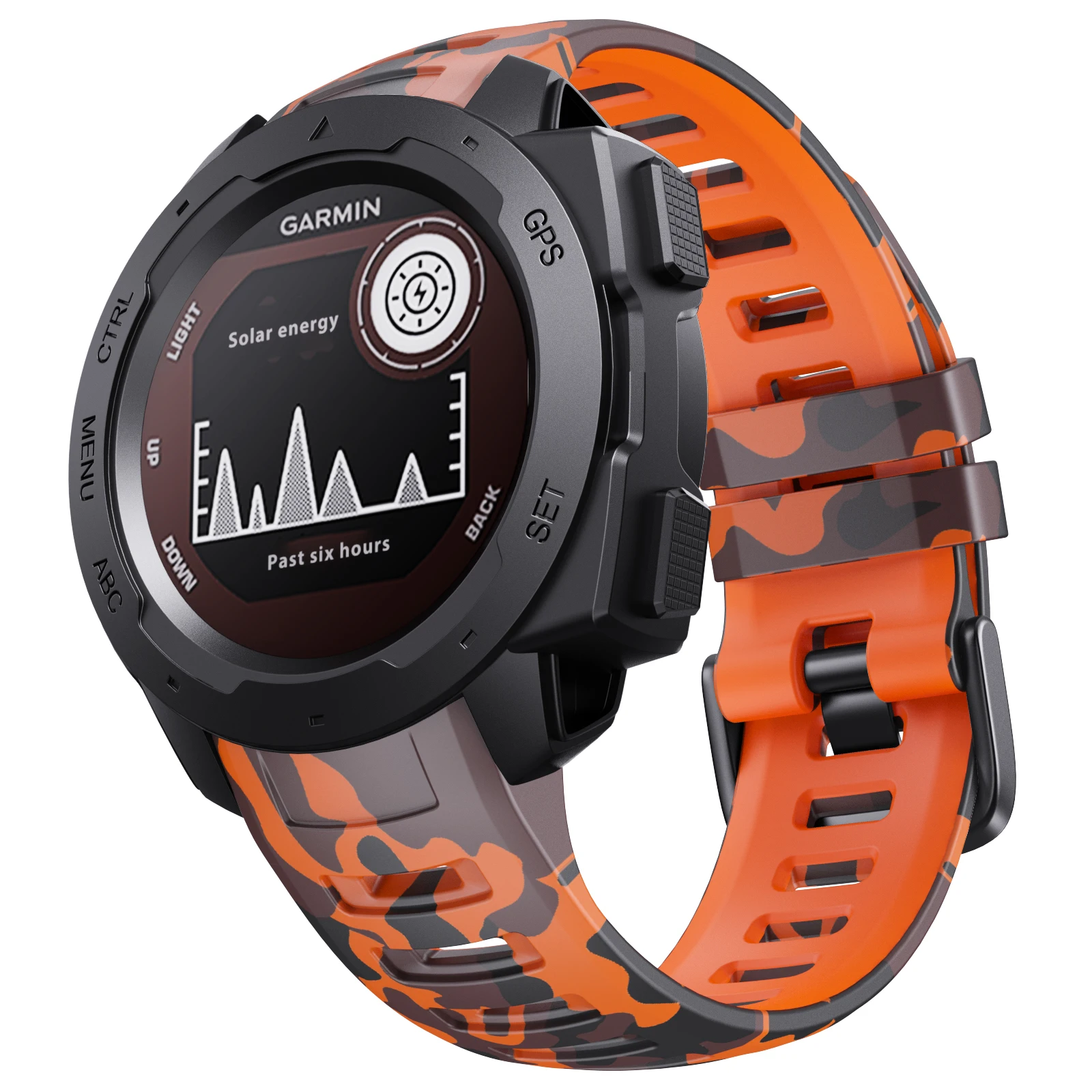 Камуфляжный силиконовый ремешок 22 мм для Garmin Instinct 2, сменный ремешок для часов для Instinct 1/Esports/Solar Band, браслет
