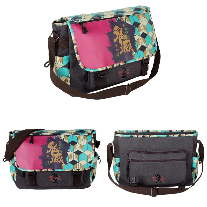 

Рюкзак и сумка-мессенджер с рисунком японского аниме-демон Камадо Танджиро Незуко Томиока Гию, аксессуар для косплея «Атака Титанов»