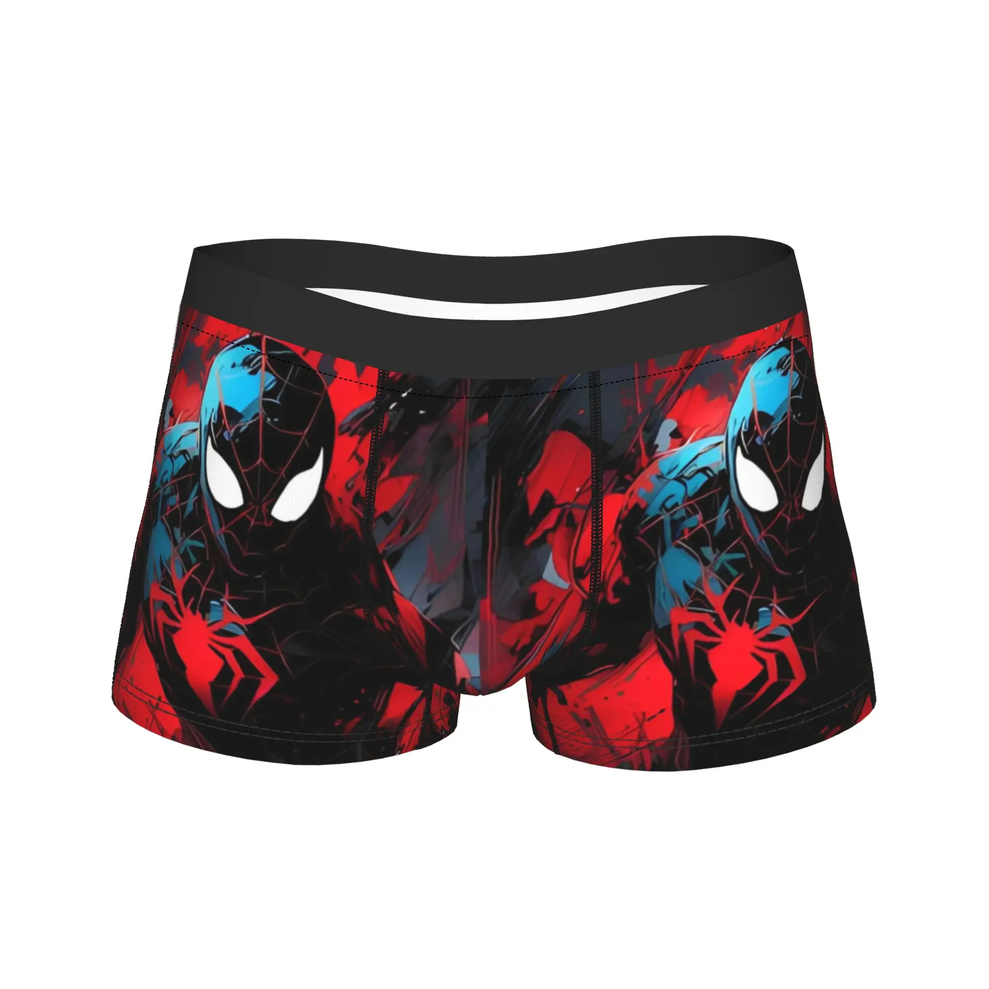 

Men The Amazing Spider Man Posters Underwear Printed Boxer Briefs Shorts Panties Male Soft Underpants Plus Size