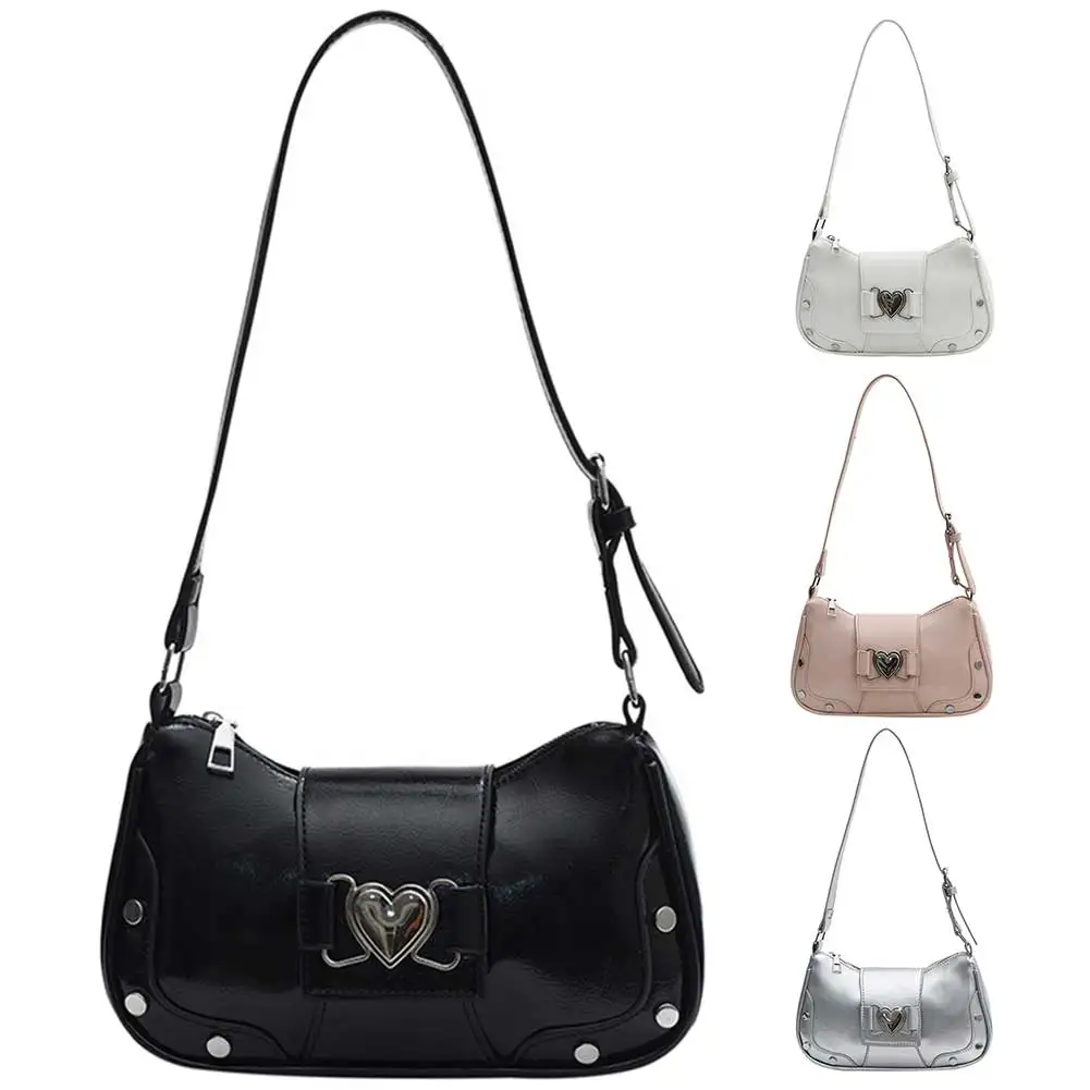 بو الجلود حقيبة أنيقة حقائب مقاوم للماء المرأة اليومية حقيبة كتف سعة كبيرة Y2K حزام قابل للتعديل حقائب السفر