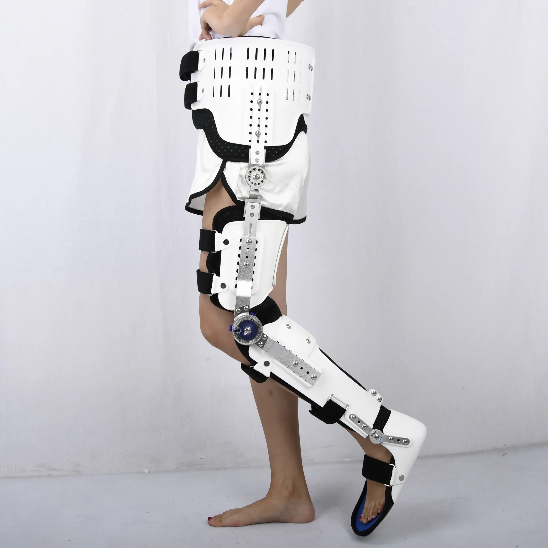 Equipo de rehabilitación médica, 150-190cm, alivio del dolor, fijador ortopédico de extremidades inferiores, soporte fijo para pierna y pie para Paraplejia