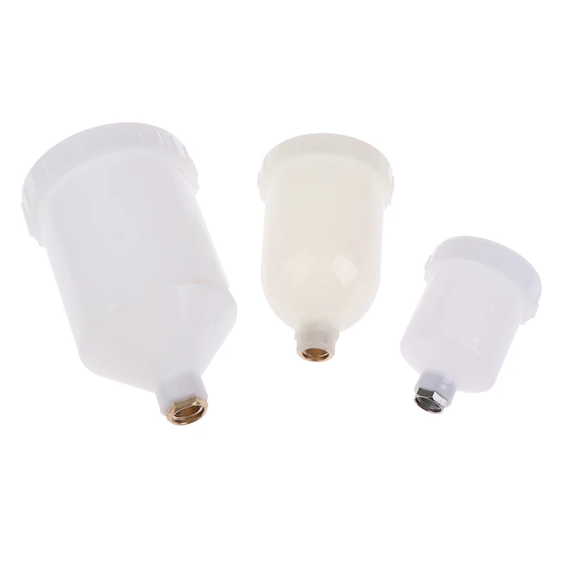 125/250/600Ml Plastic Spuitverf Cup Sproeier Cup Lucht Zwaartekracht Toevoer Verf Spuitpot Draad Connector Voor Spuitpistool Onderdelen