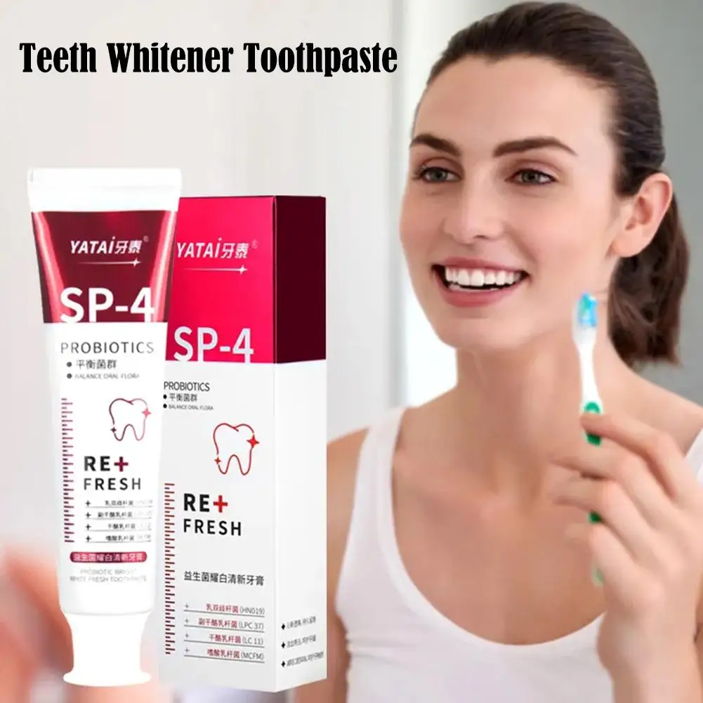 Dentifrice probiotique 120g Sp-4 éclaircissant blanchissant dent gencives haleine bouche fraîche dents santé livres protéger soins dent K1E0