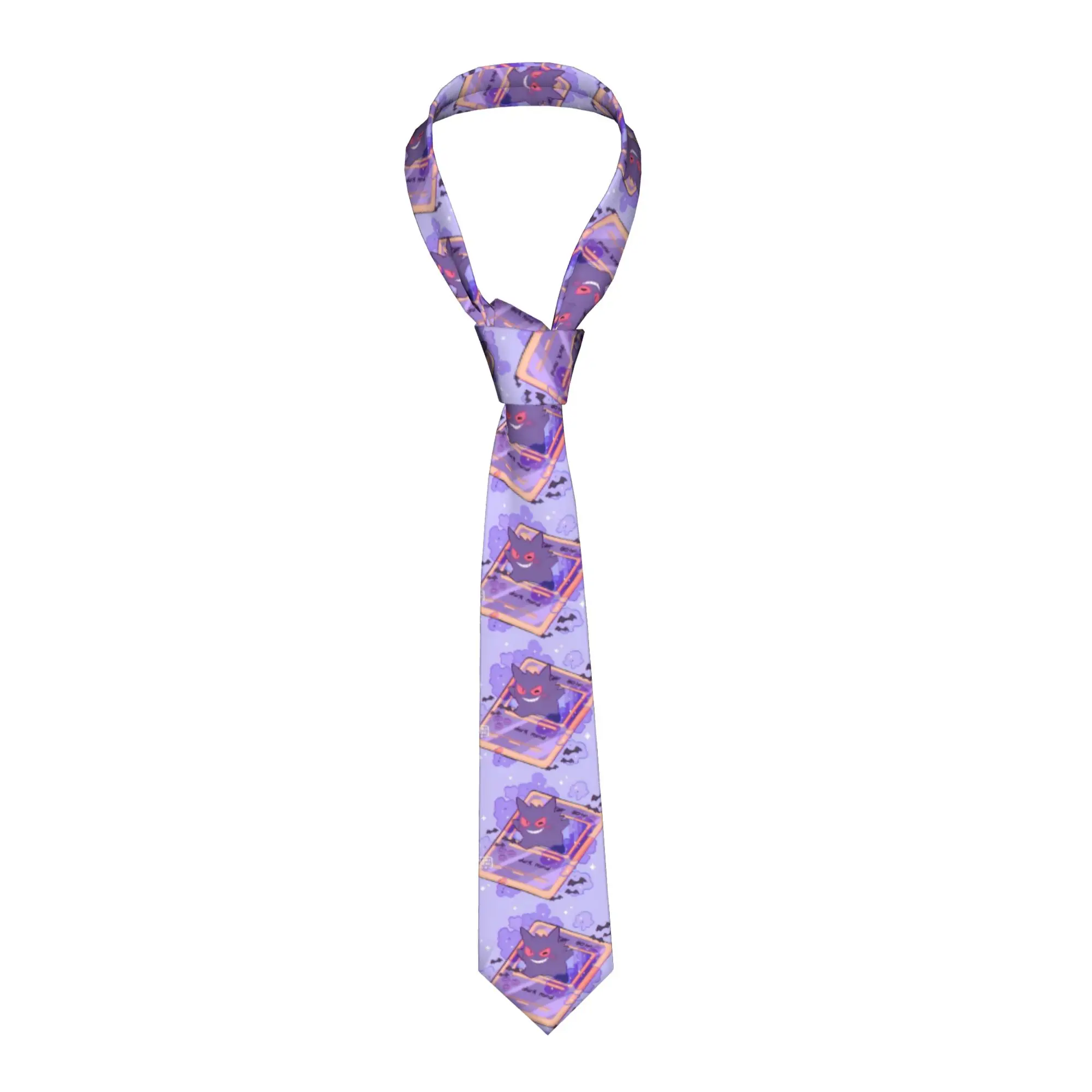 gravatas-de-seda-personalizadas-com-estampa-de-pokemon-gengar-para-homens-gravata-de-anime-adoravel-para-negocios