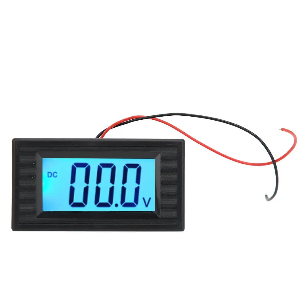 YB5135D LCD Blue Backlight Voltmeter 3.5V-120V for Car Motorcycle - Dual Wire Digital Voltage Monitor