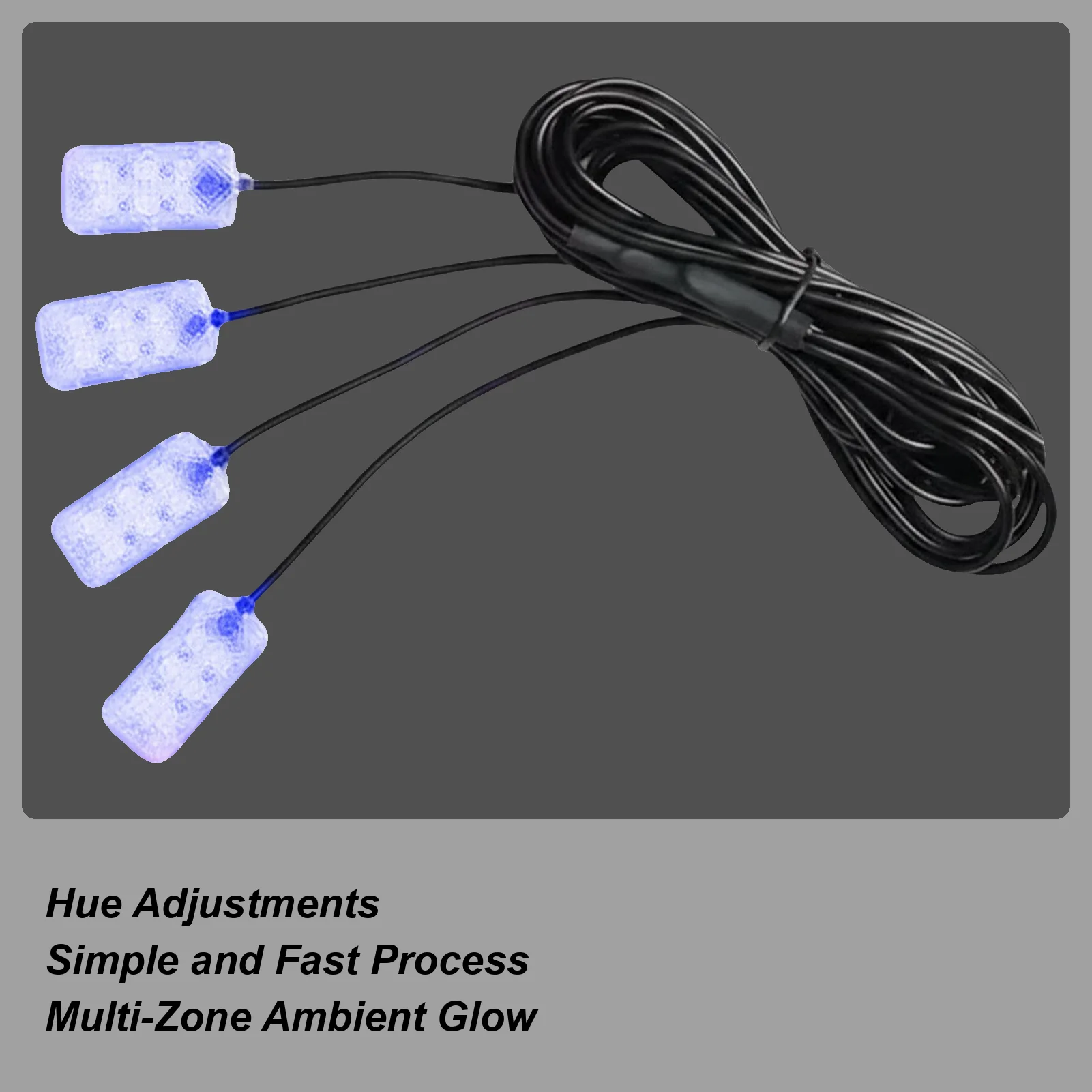 

Interior Car Lights Music Rhythm Bright Lamp With USB Port Interior Ambient Lighting For Truck SUV Tractor Trailer