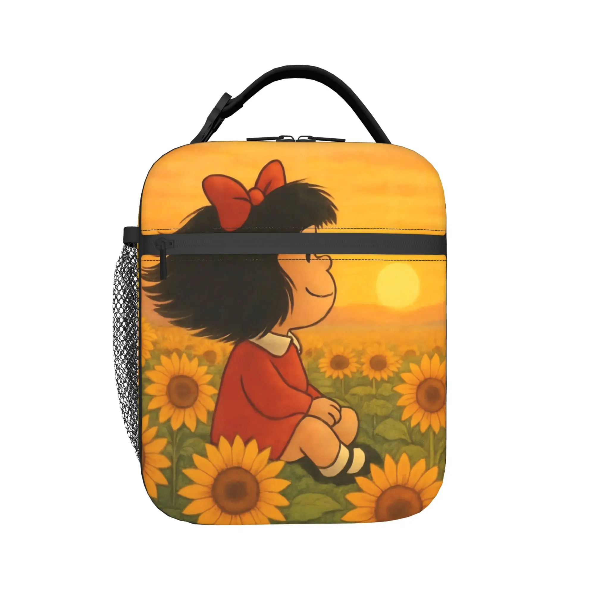 Mafaldas Sunflower Insulated Lunch Bag Cooler Bag Reusable,Meal Container  Portable Tote Lunch Box Men Women College  Picnic