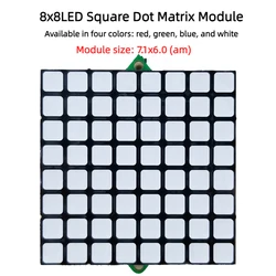8x8LED Square Grid Lattice Module Red, Green, Blue and White - MAX7219 Needs to Be Driven by MCU