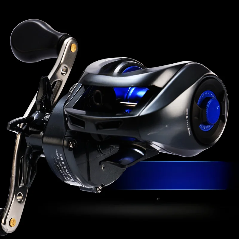 

8.0:1 High Ratio 4+1 BB Magnetic Braking 8kg Drag Long Casting Power Honor Grey Blue Baitcasting Fishing Reel