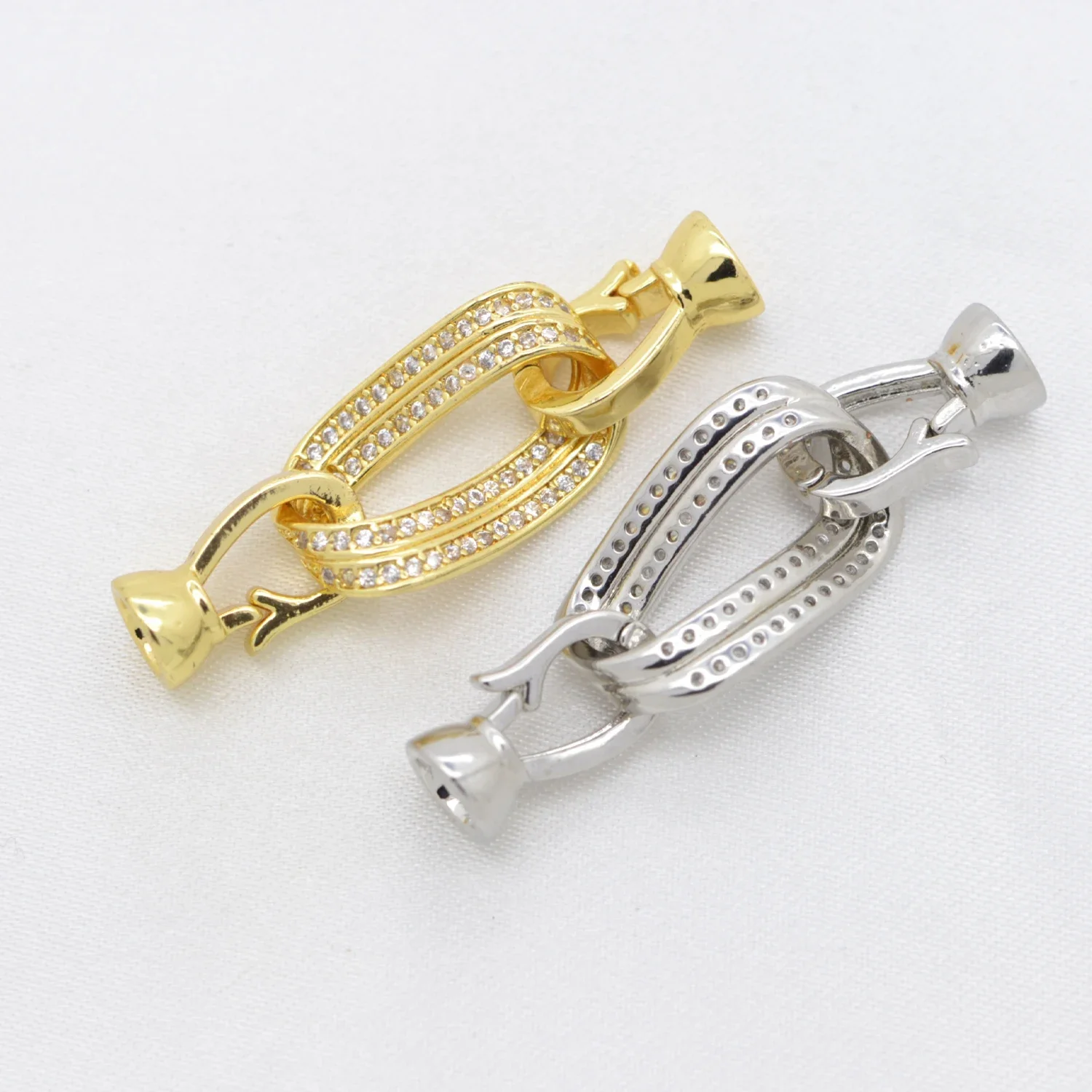 Flat Connector Clasps for Jewelry Making Supplies Women's Handmade Bracelet Necklace Crystal Stone Accessories DIY Fittings