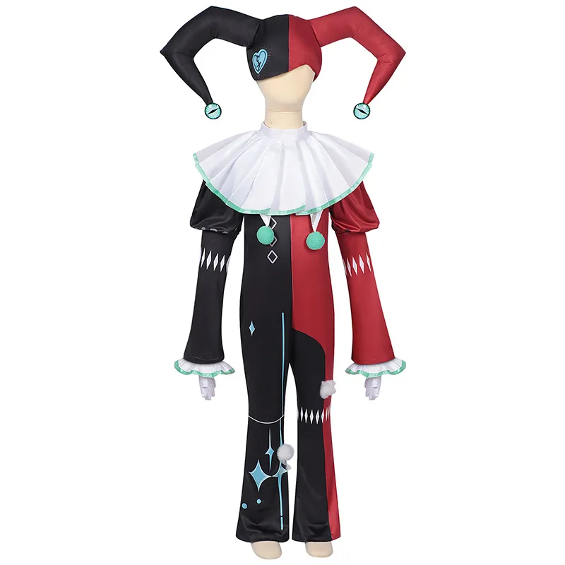 クリスマスの新しいコスプレ衣装、ミュートガールのステラが恐ろしい夜から逃げる、復讐心のあるピエロのアバのフルセット