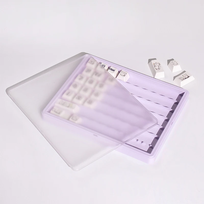1/3층 키캡 보관 케이스 먼지 방지 박스 키캡 컬렉션 키캡 스위치 보관 박스 투명 가방 키캡 스위치 커버