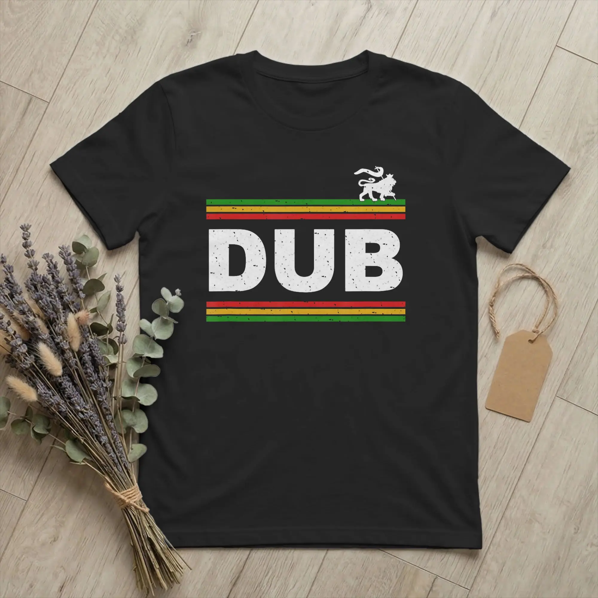 Creative Dub Reggae Music Lion of Judah T-Shirts Men Round Collar Cotton T Shirt Rastafari Short Sleeve Tee Shirt merchandise