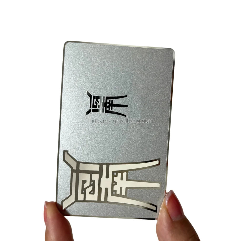 Customized inquiry Luxury Metal Stainless Steel Card Brush Finished With Logo Laser Cuted High-end Custom Metal Business Card