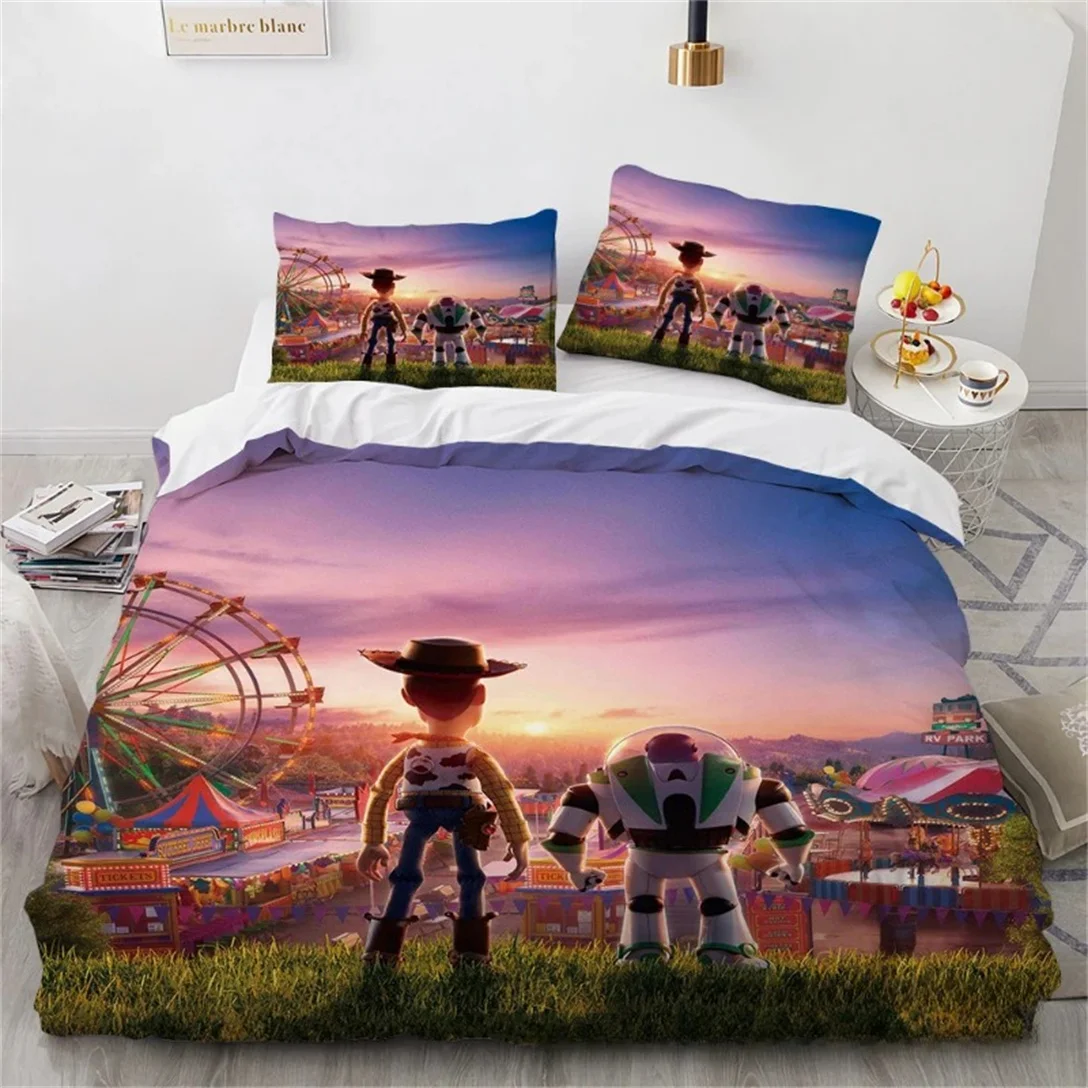 Toy Story Buzz Lightyear Bedding Set,Disney Toy Story Bedding Set for Kids Boys,Duvet Cover Decora Single Double Twin Size