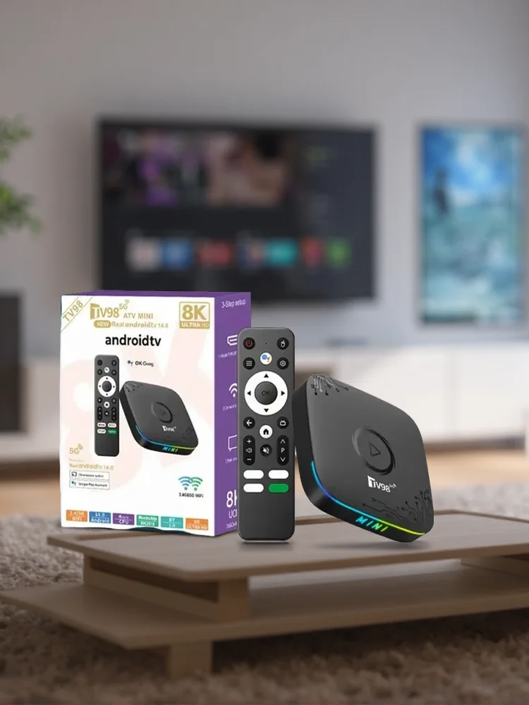 2026 PK T1 Android 14 Smart Home Theater 8GB 128GB TV98 Box Rockchip RK3518 BT5.0 Goog Assistant Odtwarzacz Streamingowy WiFi6 TV Stick — zdjęcie produktu 7