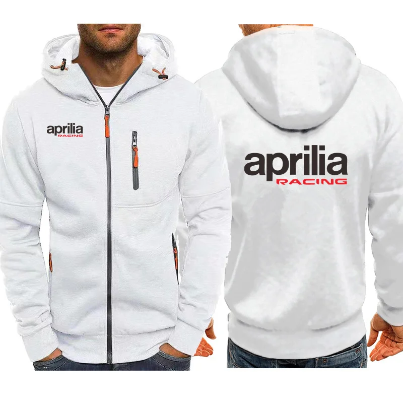 2024 Men\'s jackets Aprilia Racing Print Tops Hoodies Man Jacket zipper Clothing Fashion Casual Sweatshirt Harajuku fleece sports