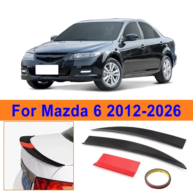 

For Mazda 6 2012-2026 3-Section ABS Rear Trunk Spoiler 115-125cm Adjustable Sports Decor Top Wing Car Exterior Parts