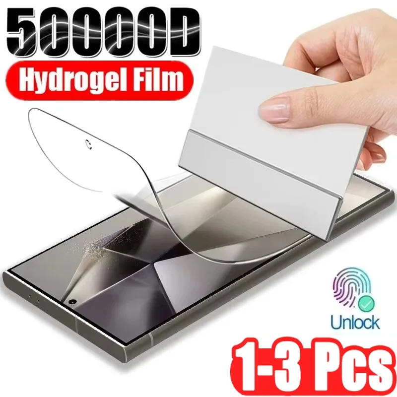 HD Screen Protector For Samsung S26 Ultra S25 S24 Plus S23 FE A37 A57 A27 A17 A07 A56 A26 A16 A06 A35 Full Cover Hydrogel Film