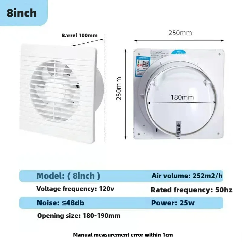 Abluftventilator, Lüftungsventilator für Badezimmerfenster, technische Isolierung