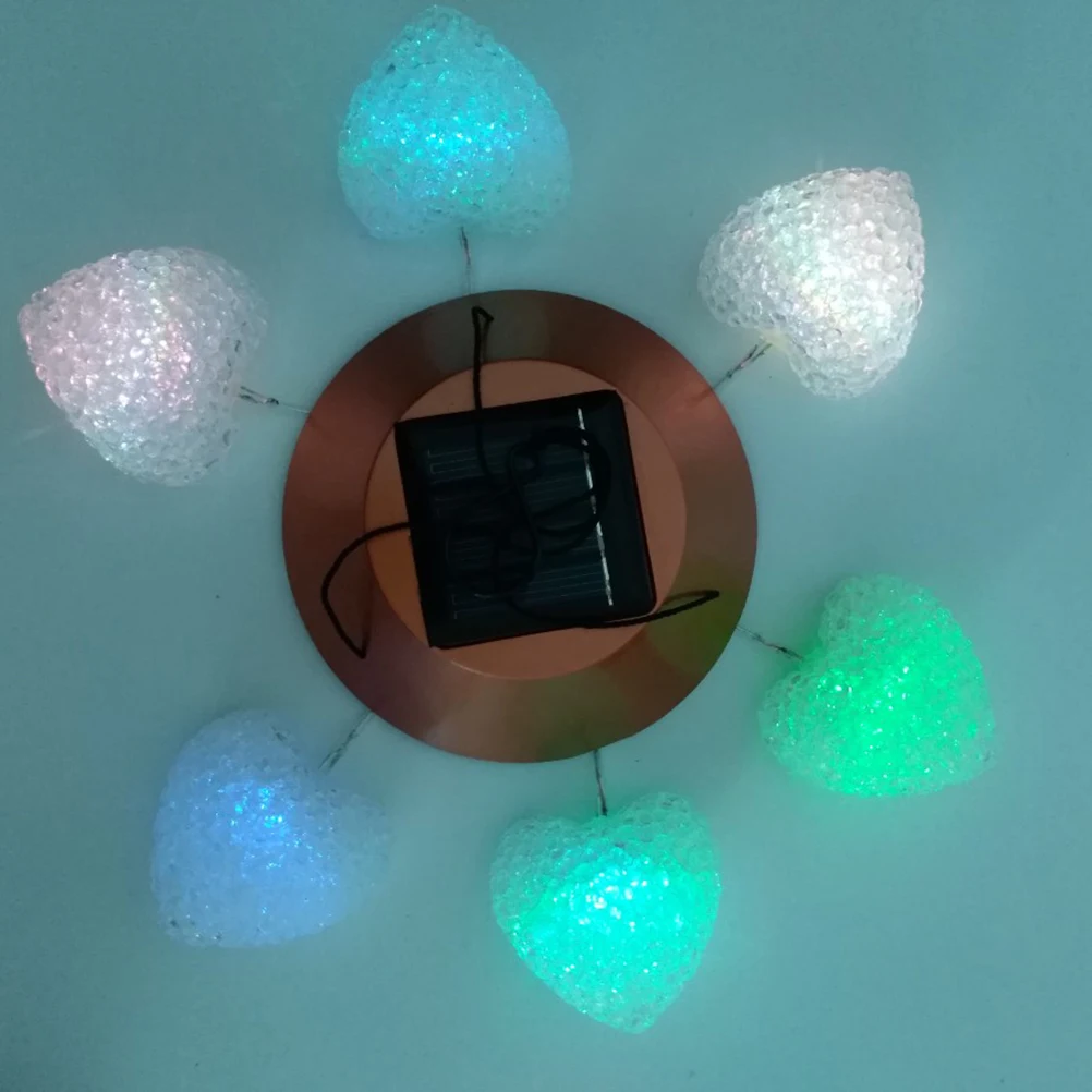 

Solar Heart Wind Chime Light LED Solar Hanging Lights Waterproof Festival Lighting Garden Decor Gift