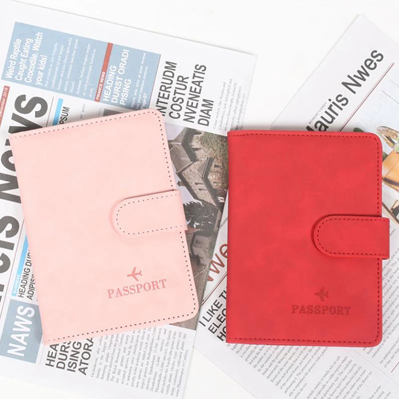 Women Men RFID Passport Cover Business ID Bank Card Passport Covers PU Leather Passport Holder Case Travel Accessories