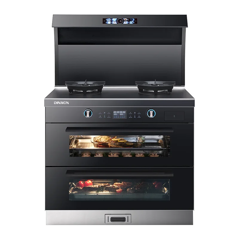 

Высокопроизводительная малошумная интегрированная газовая кухонная плита для жарки на пару с духовкой