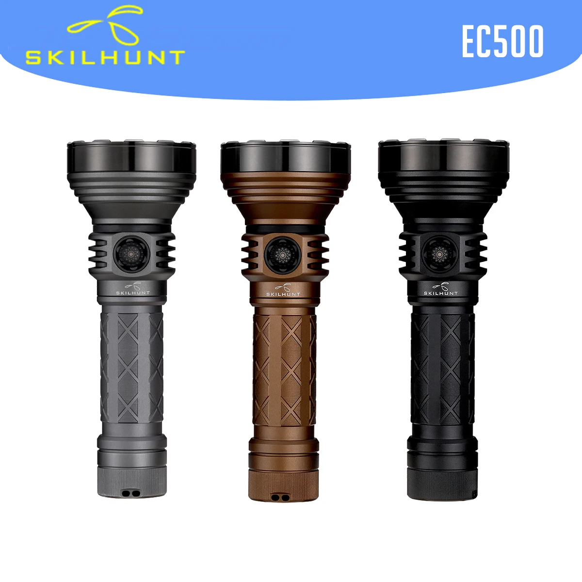 

SKILHUNT EKSTE EC500 2100 Lumens 21700 USB-C Rechargeable Long-Range Flashlight