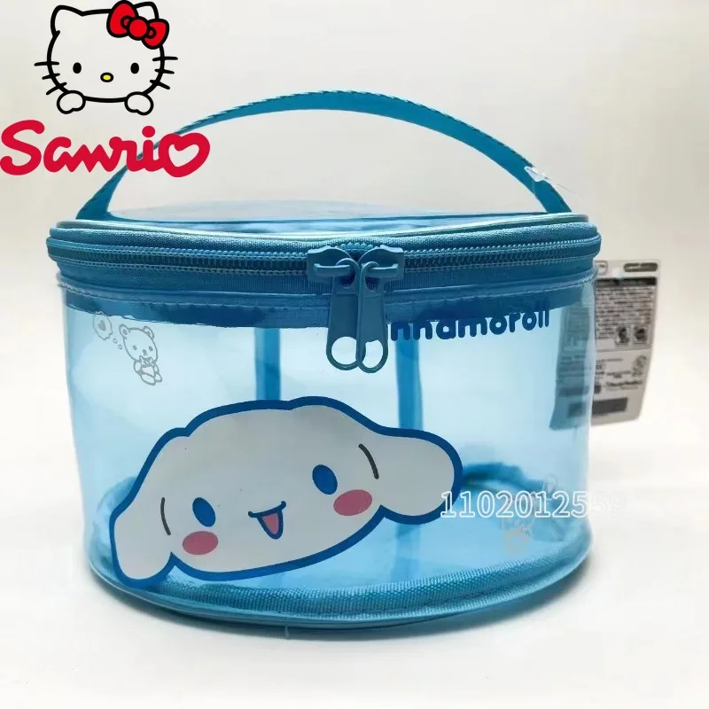 Sanrio Hello Kitty New Cosmetic Bag Cartoon Transparent Portable Cosmetic Bag Fashion Waterproof Storage Toilet Bag High Quality