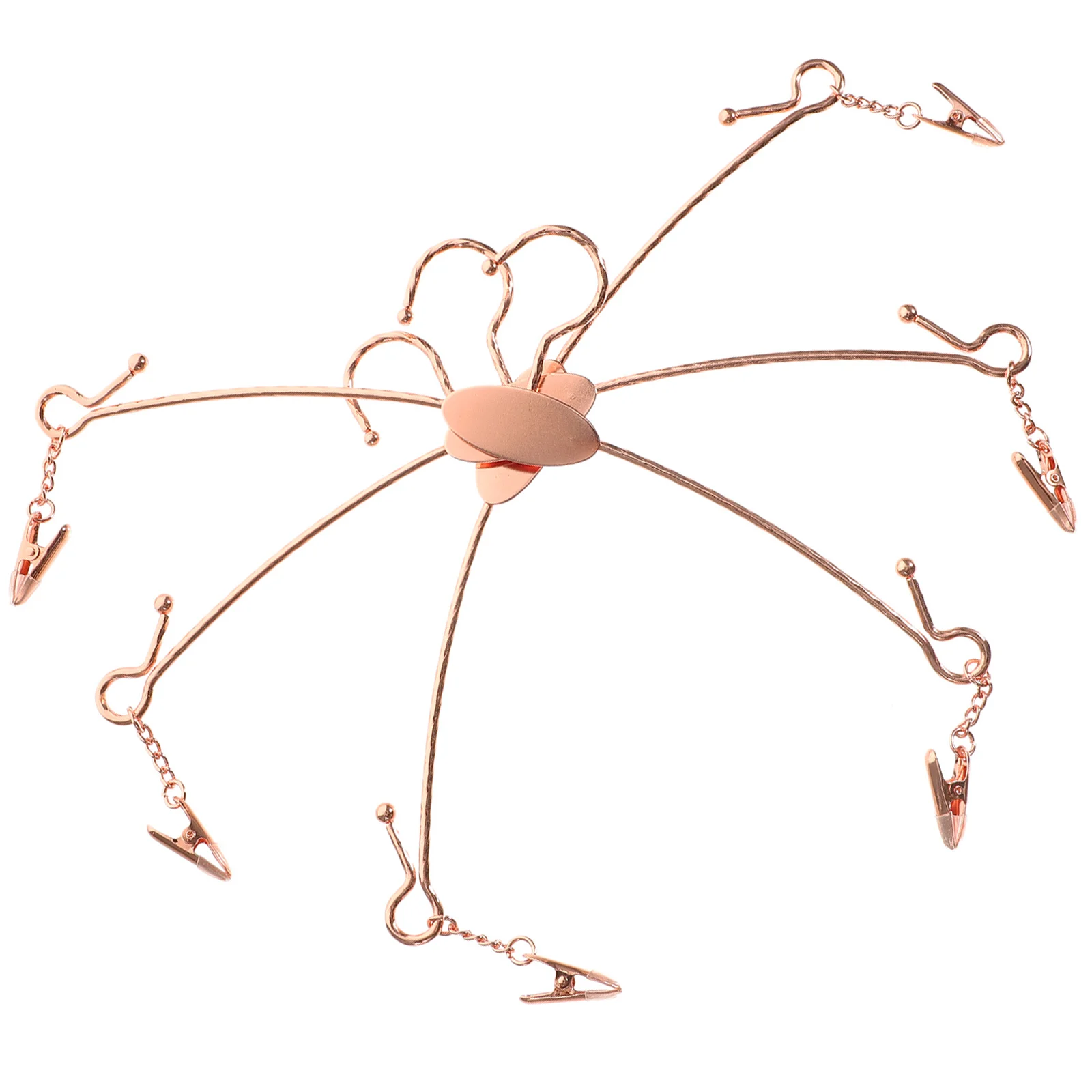 

10pcs Underwear Display Rack Bra Hanger Rose Gold Iron Wire Closet Organizer Space Saving Bikini Pant Hangers Clothes Clip
