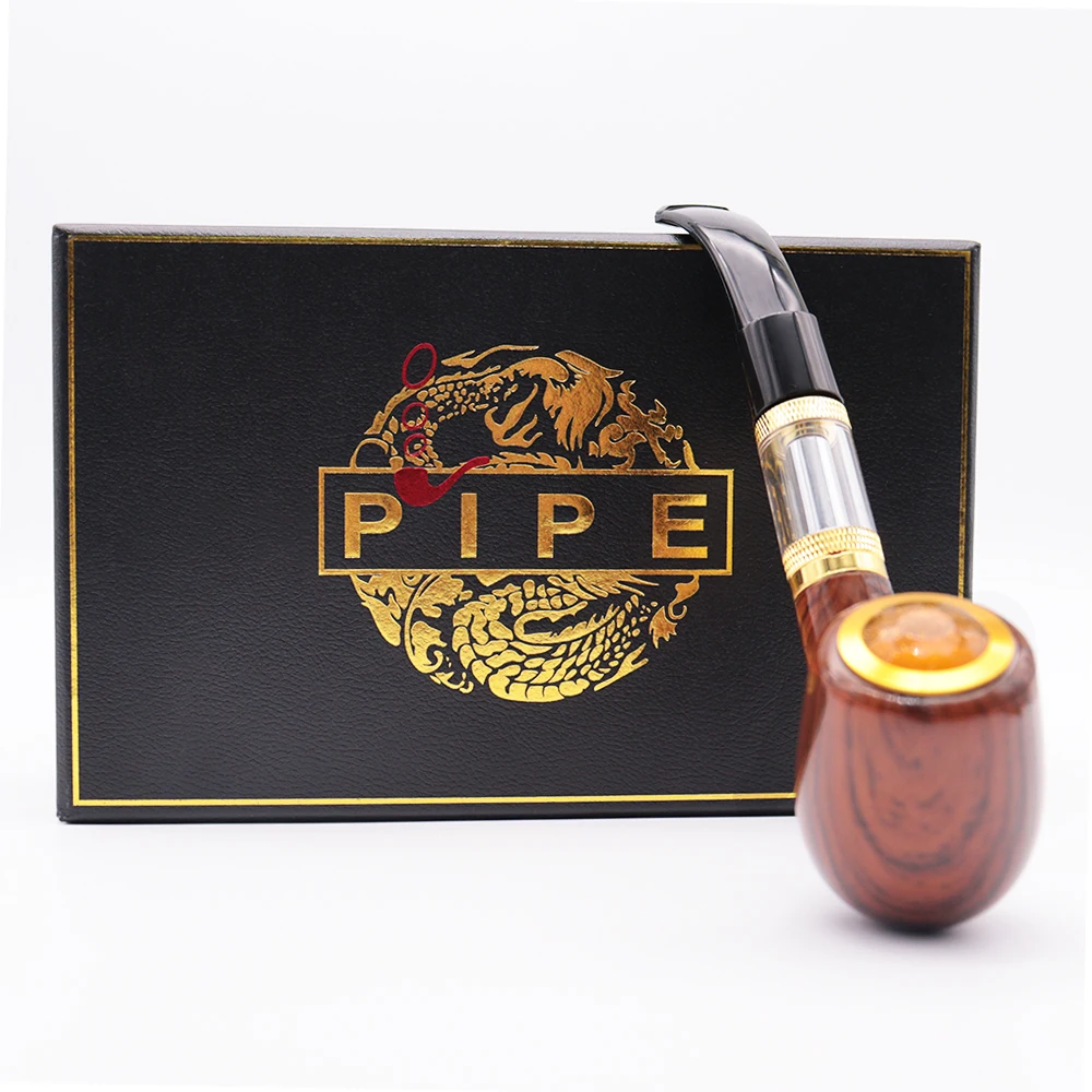 Electronic Cigarette E-pipe 618 Vape Mod Pipe Dual 900mAh Wooden Pipe Mod Rechargeable 18350 E Pipe Vape Replacement Core