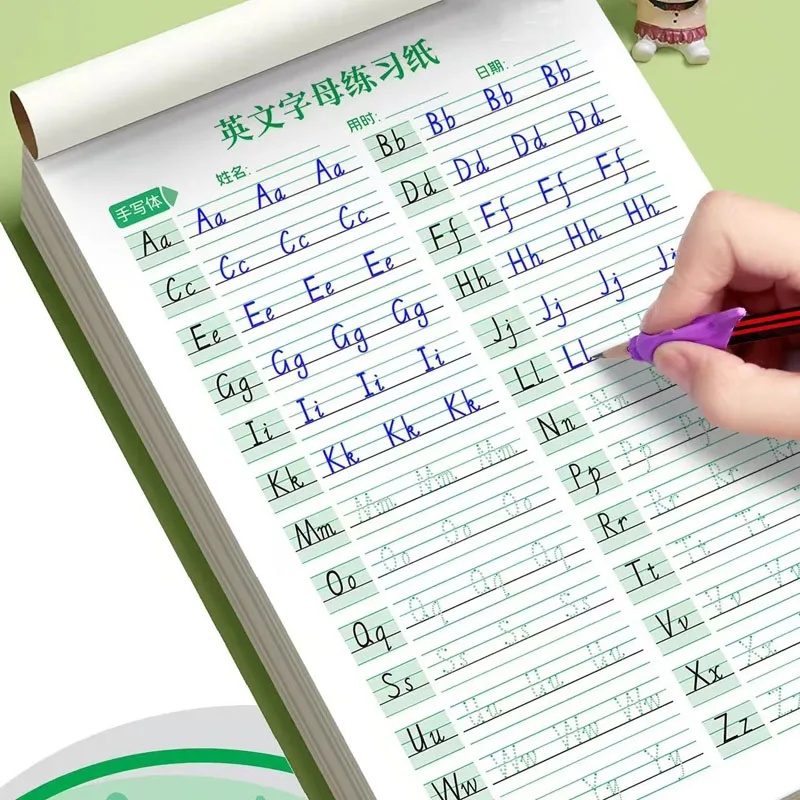Early Learning English Alphabet Copybook: 18 Pages of Fun Handwriting Practice Worksheets for Preschoolers’ Letter Recognition