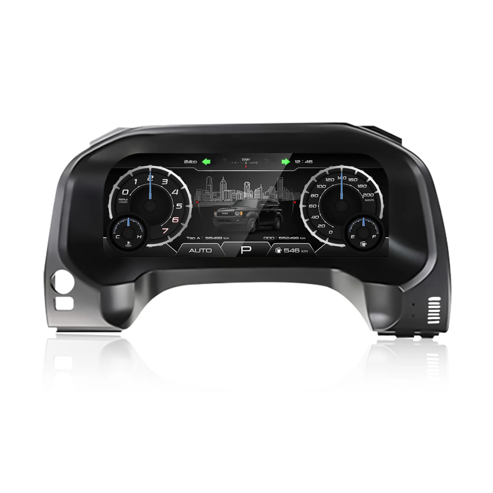 

12.3'' Display LCD Dashboard New Upgrade Car Digital Cluster Linux System Auto Speedometer for Prado 2010-2023