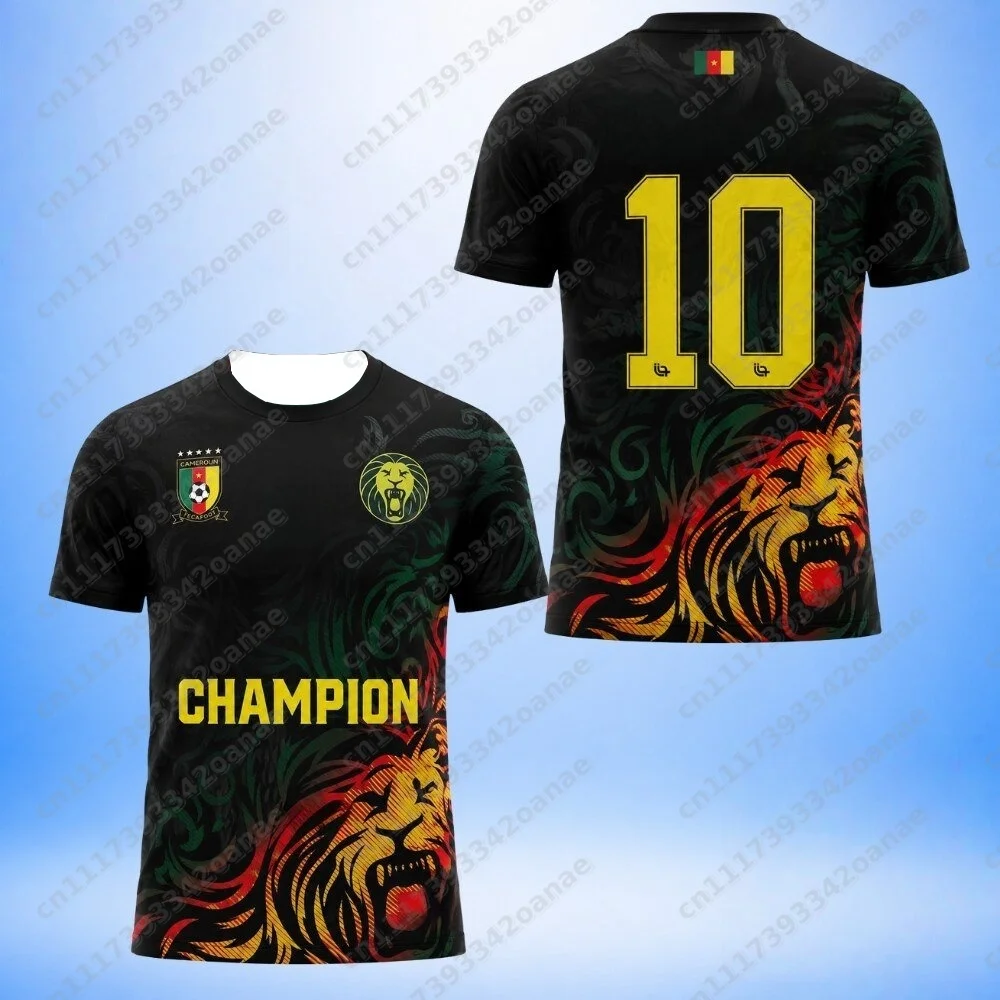 2026-2027 New Cameroon Home and Away Jersey Series Men's Short Sleeved Unisex Sports Training Breathable T-shirt Family Pairing