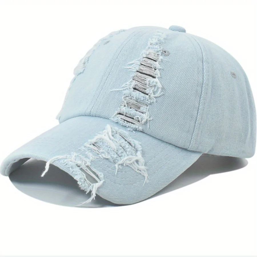 Shabby Baseball Cap Washed Adjustable Breathable Sun Protection Snapback Caps For Women Men Summer Travel Sports Hiking Dad Hat