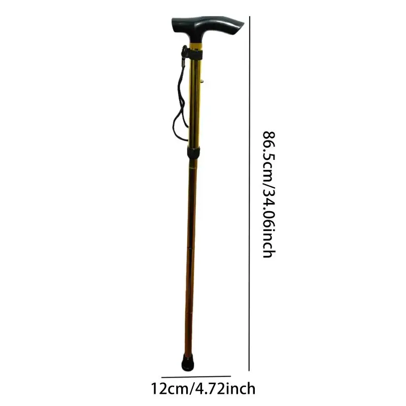 Walking Cane Folding Adjustable Height Lightweight Collapsible Stick Mobility  for Seniors Daily Walking Outdoor Support - view 4