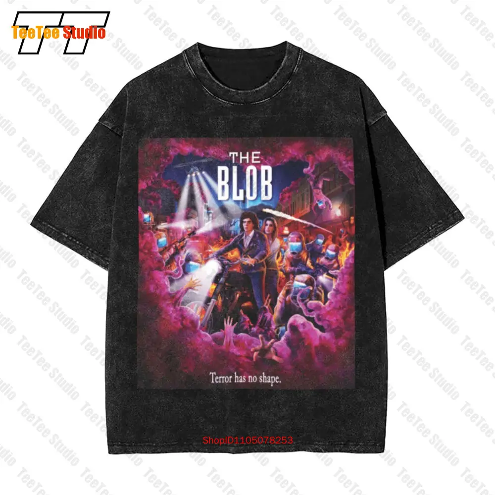 

Винтажная футболка большого размера The Blob V6 Natural Sport Grey из фильма ужасов 4SM0