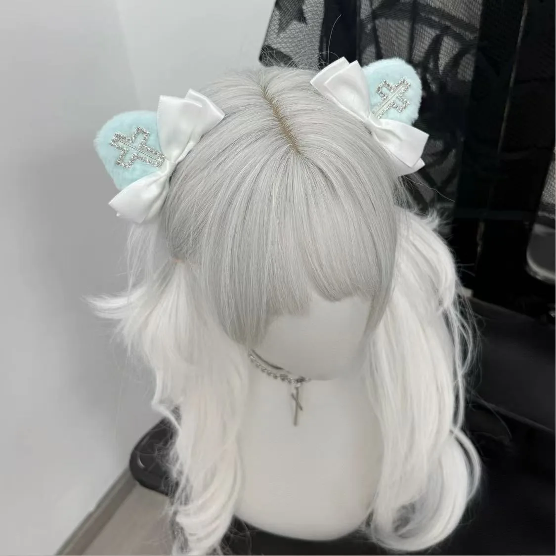 Subcultuur Originele Handgemaakte Landmine Bow Cross Edge Clamp Lolita Wafer Kleur Halloween Haaraccessoires Haarspeld Haarclip