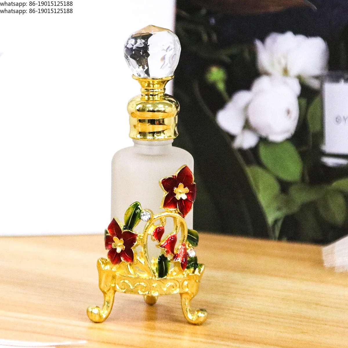 12ml Morning Glory Metal perfume Bottle Essential Oil Glass Rechargeable Bottle