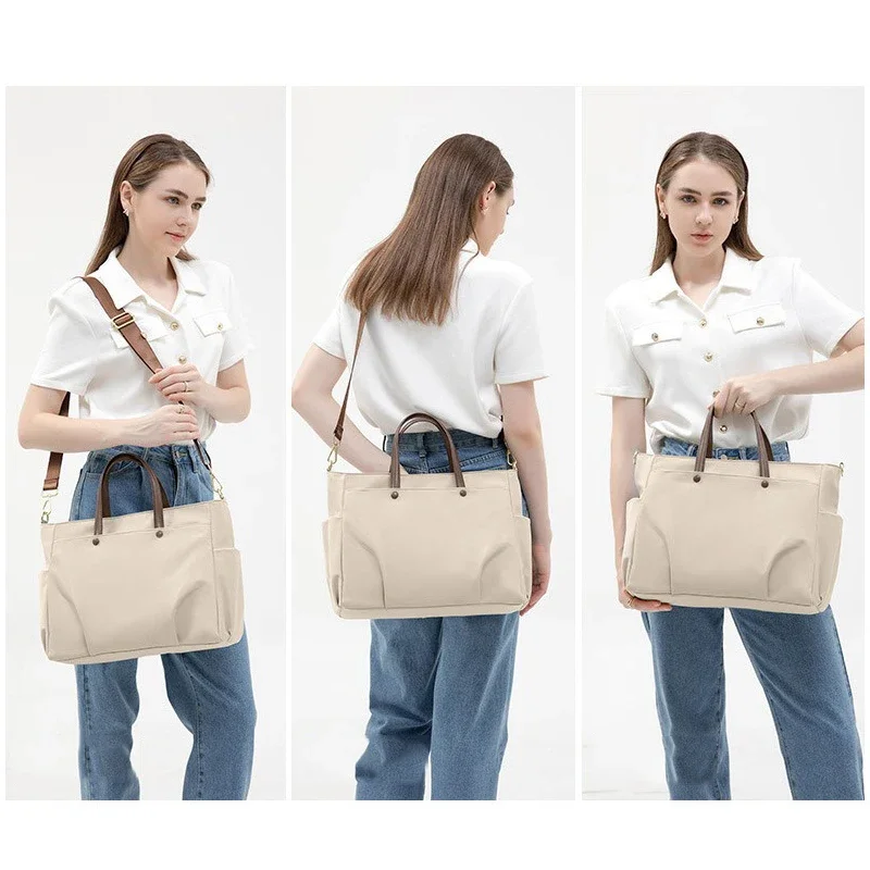 New Luxury Handbag 14 15.6 Inch Laptop Bag For Women High Quality Oxford Single Shoulder Crossbody Bag