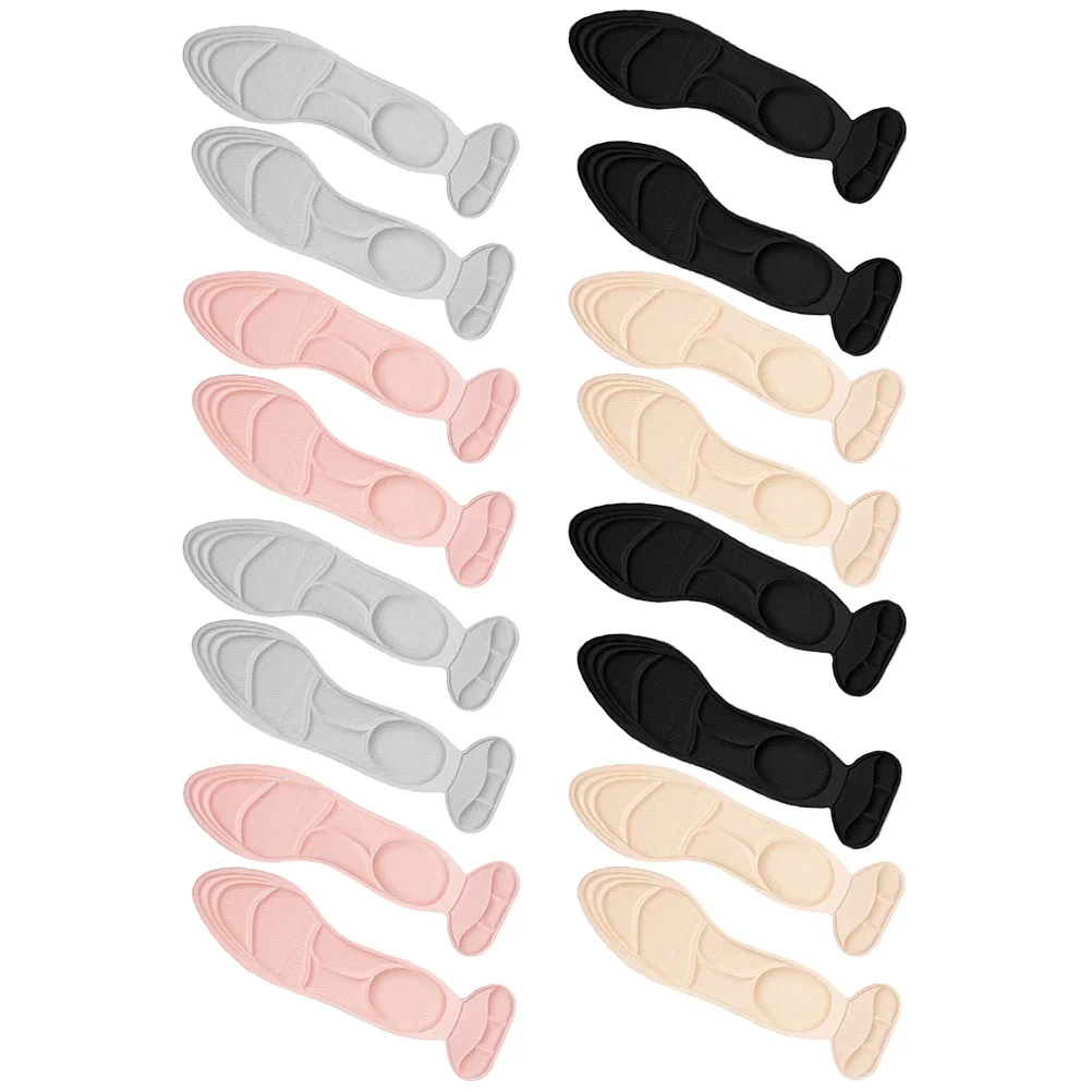 

8 Pairs Insole Heel Sticker Women Sponge Non slip Cushion Protectors Inserts Comfort High Heels Flats Running Shoes