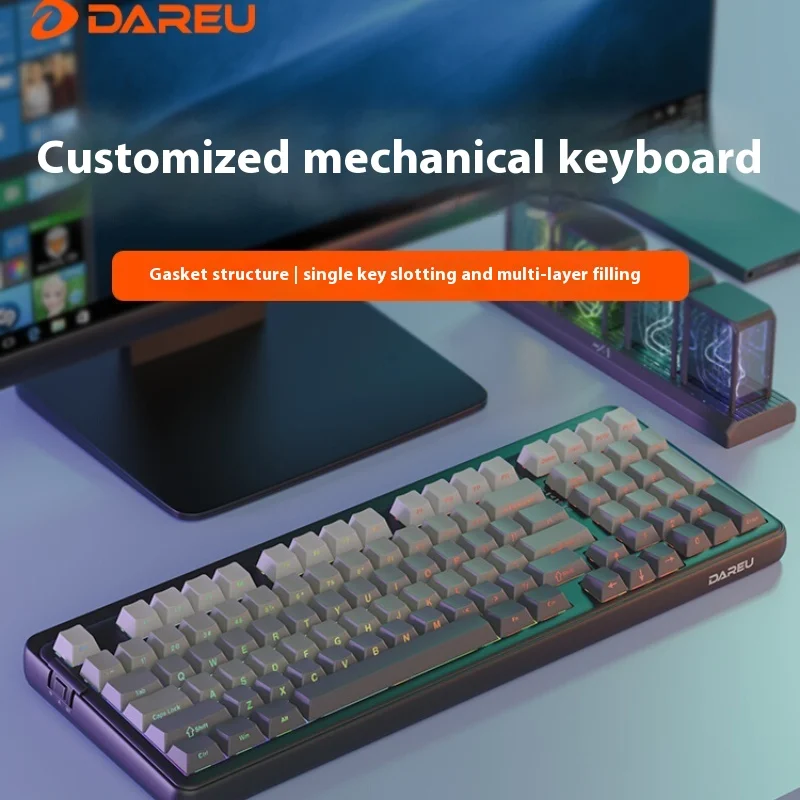 

Dareu A98 Master Mechanical Keyboard Rgb Hot Swap Gasket Three Mode Wireless Gaming Keyboard 98% Layout Pc Gamer Accessories